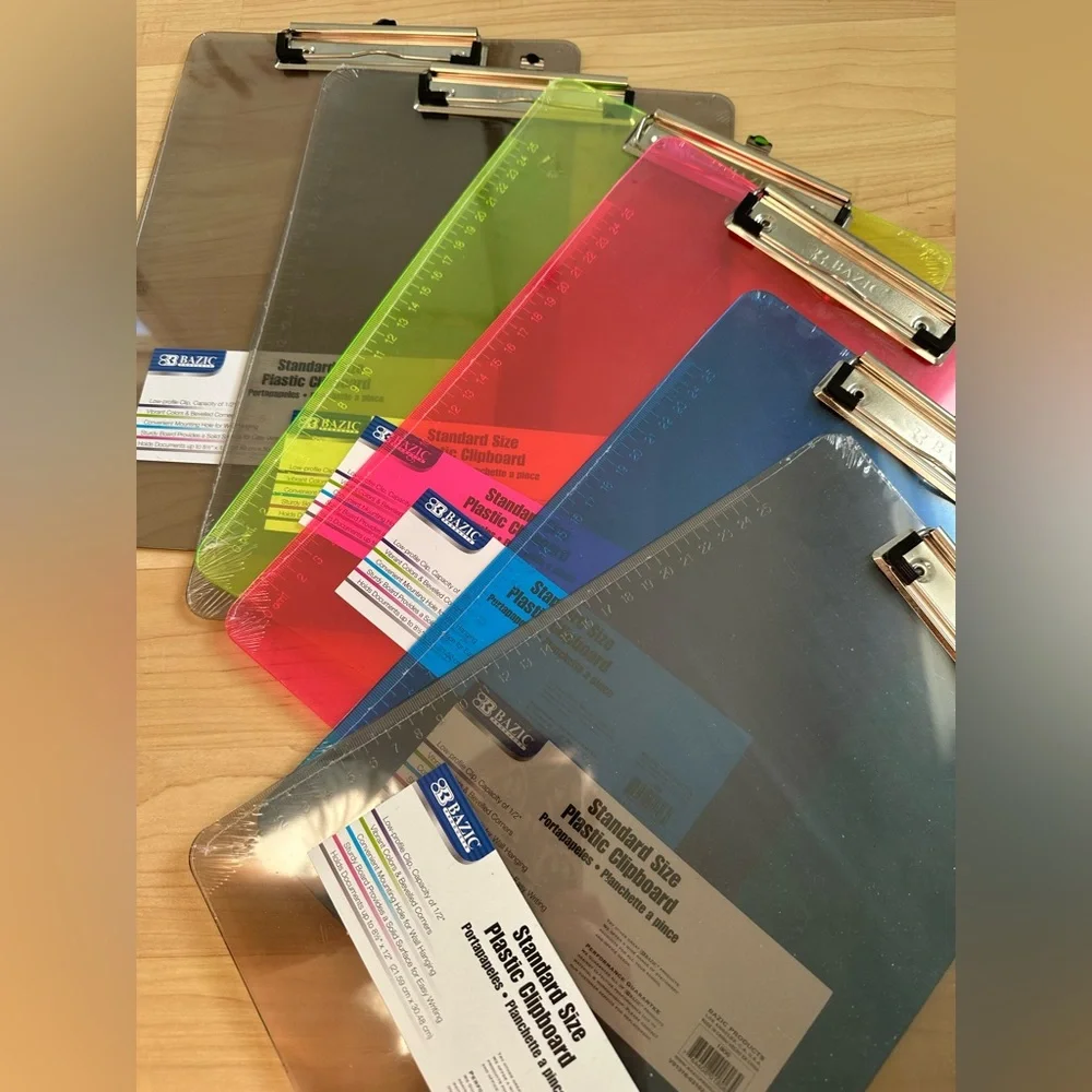 Clipboards - Set of 6 assorted colors